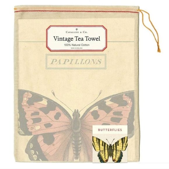 ❤️BUY 2 GET 1 FREE Cavallini & Co. Vintage Butterfly Butterflies Tea Towel - Picture 5 of 10